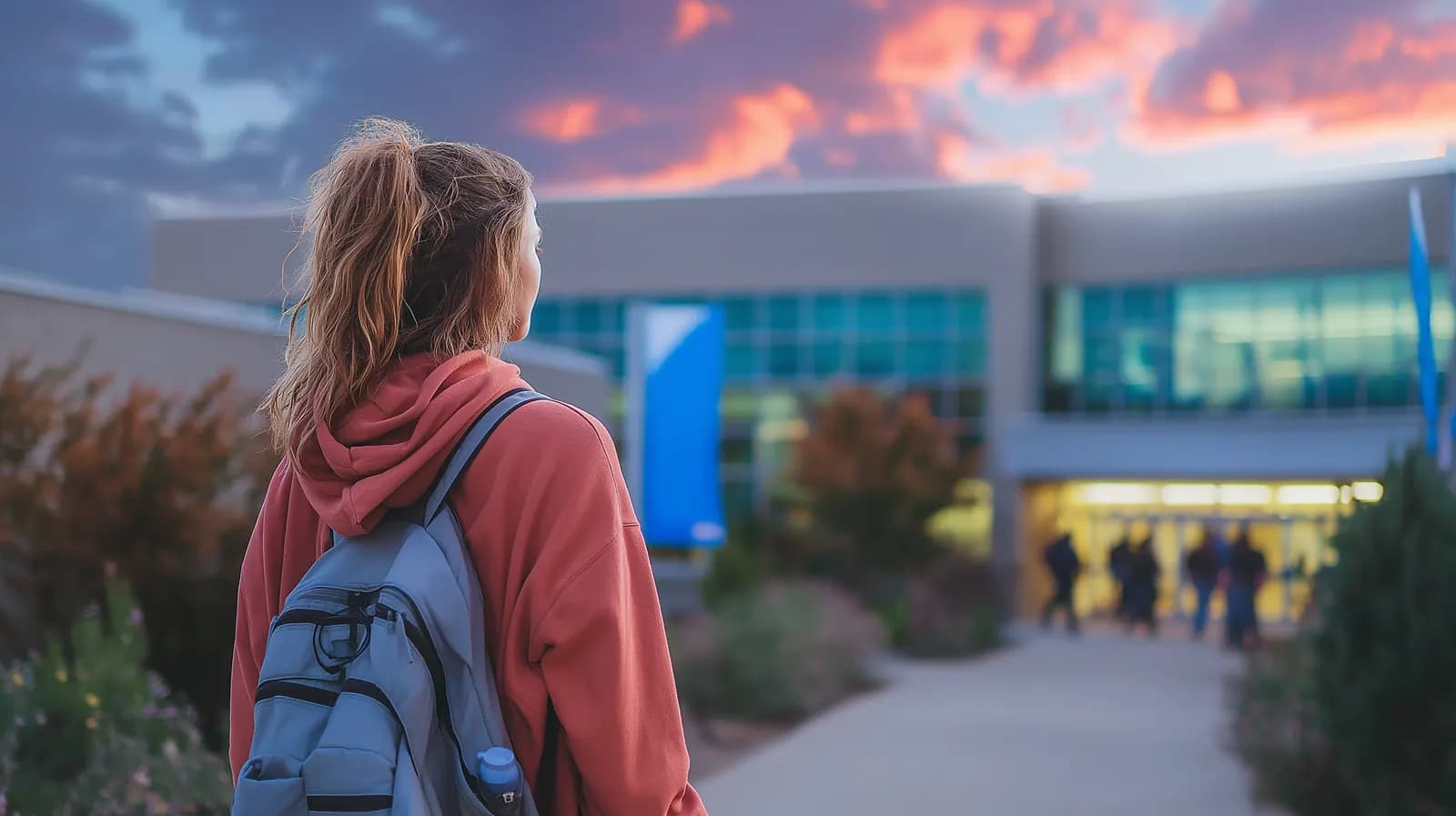 Estudiante llegando al campus de Epitech