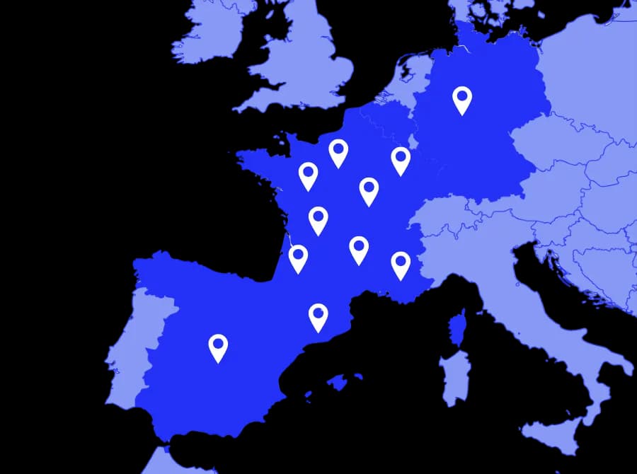 Mapa de los campus de Epitech en Europa